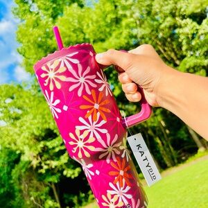 Katydid Pink Floral Tumbler